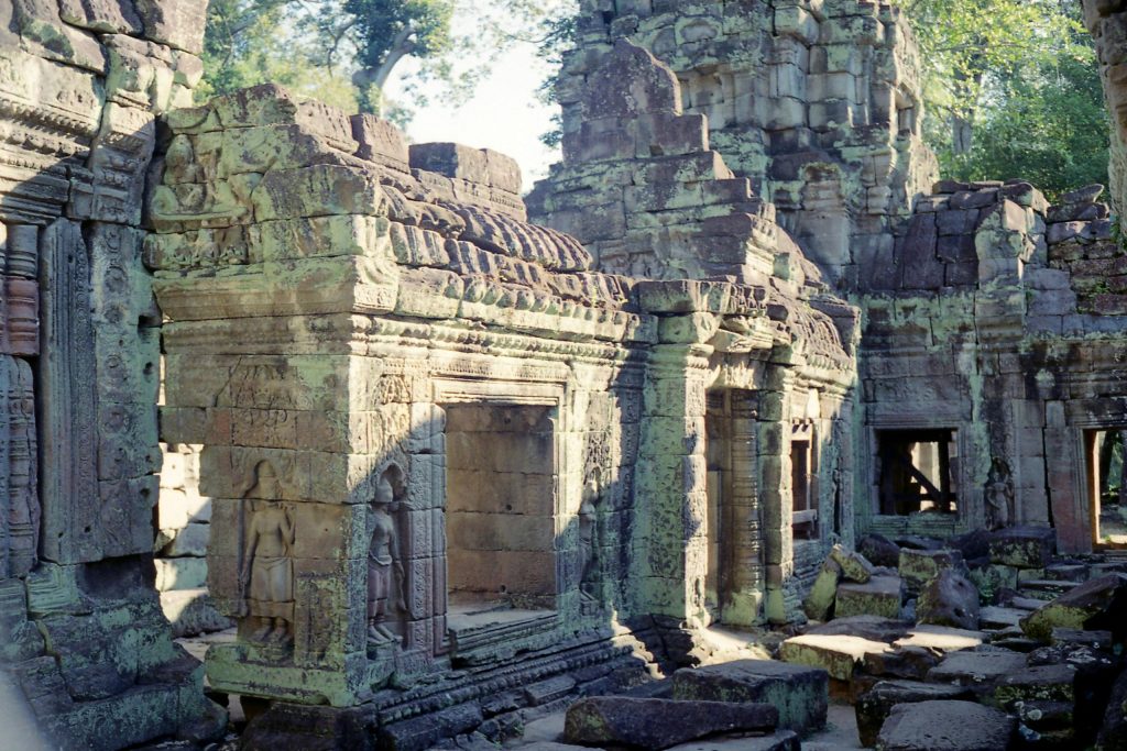 Explore the ancient architecture of Preah Khan Temple, a historical landmark in Cambodia.